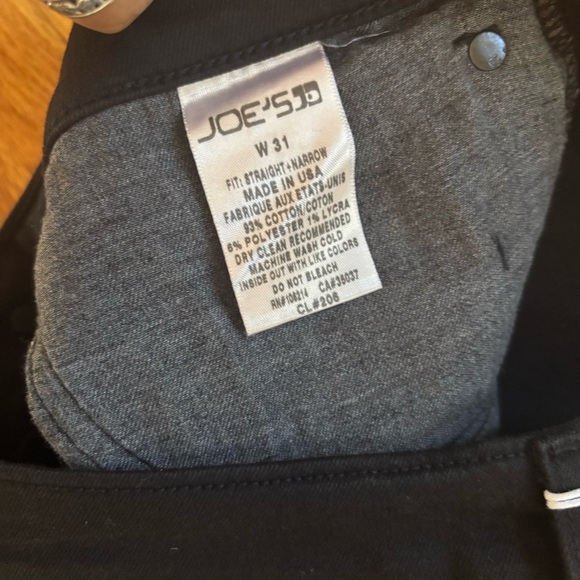 Joe’s Jeans The Brixton Denim Black Men's Jeans Straight and Narrow Size 31x33 - Picture 3 of 6